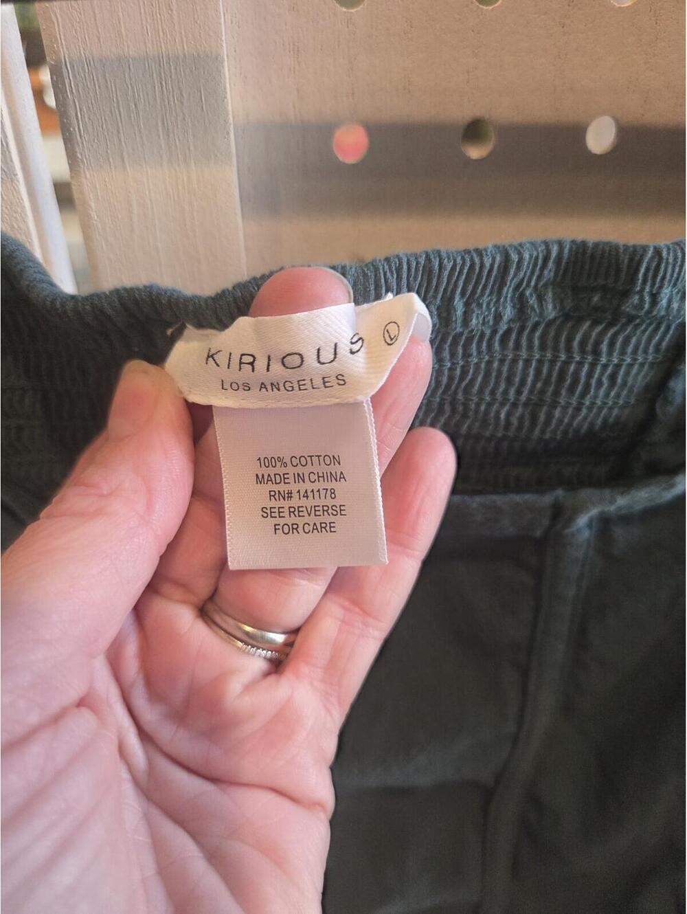 Kirious Los Angeles ( large) Green Cotton Long Sleeve Crop corset Top - Picture 2 of 9